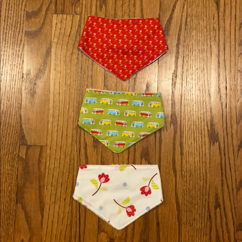 Handmade bandana bibs.